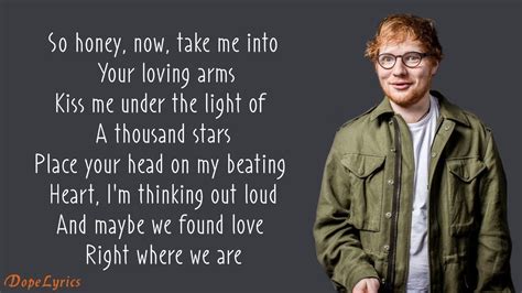 lyrics for thinking out loud by ed sheeran|thinking out loud lyrics video.